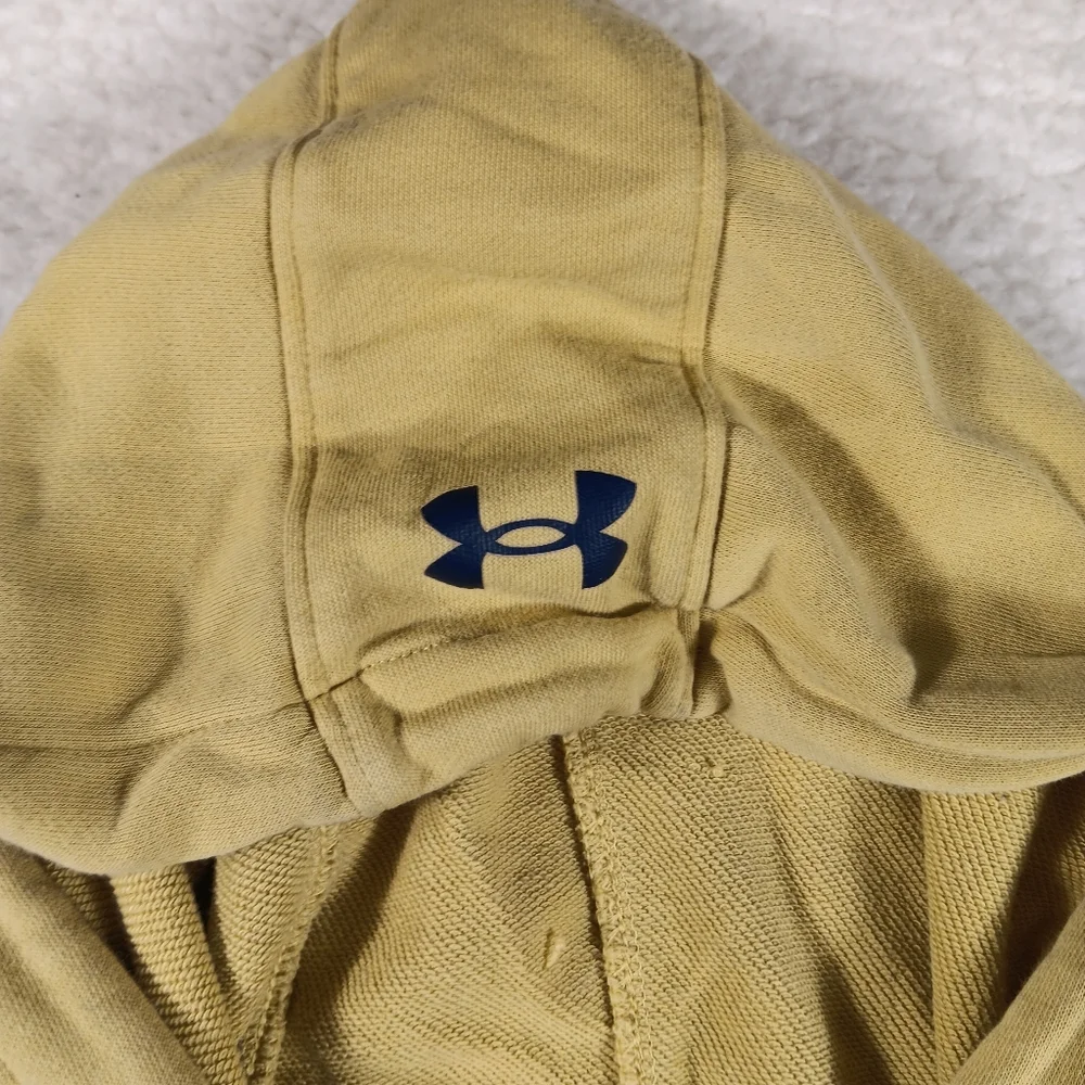 Under Armour Hoodie Mens XL Yellow Project Rock Bull Head Short Sleeve Gym - Picture 5 of 9